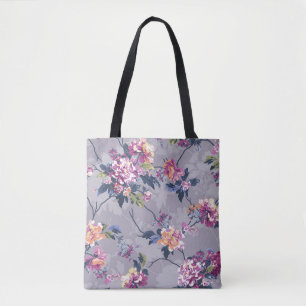 Bolsa Tote estampagem em forma de flor design, arte têxtil, b