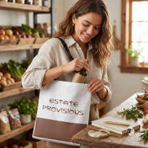 Estate Provisions Rustic Typography Brown