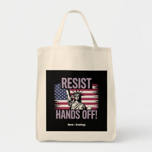 Bolsa Tote Estátua da Liberdade Mãos à Resistência aos Protes