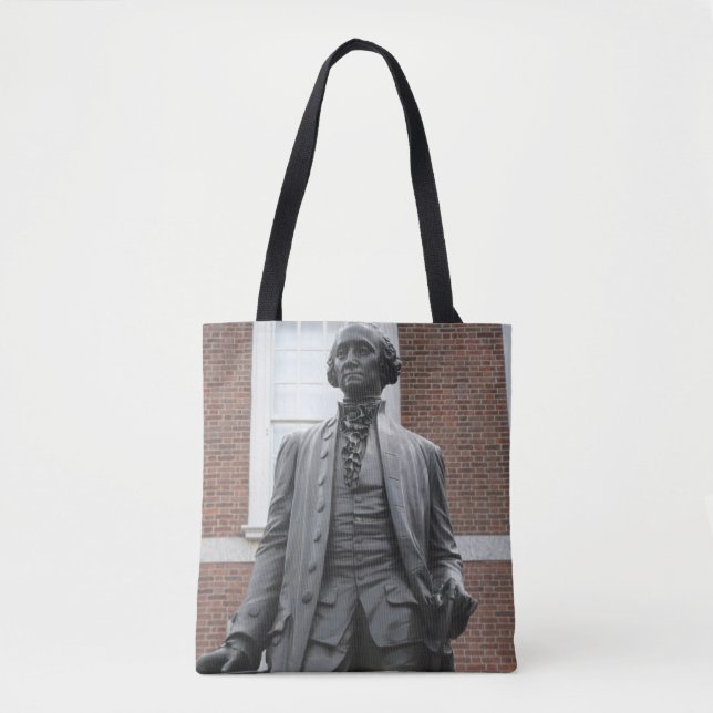 Bolsa Tote Estátua de George Washington (Frente)