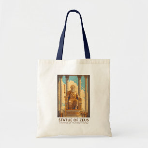 Bolsa Tote Estátua de Zeus Sete Maravilhas do Mundo Vintage