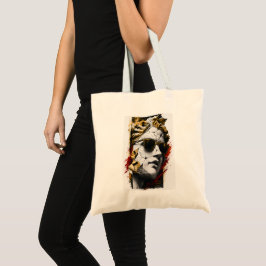 Bolsa Tote Estátua Legal com Óculos de Sol – Sabedoria Antiga
