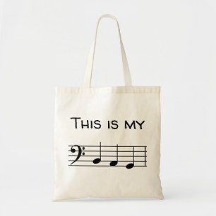 Bolsa Tote Este é meu clef baixo do SACO