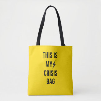 Bolsa Tote ESTE É O MEU SACO DE CRISE™ - Amarelo Negrito