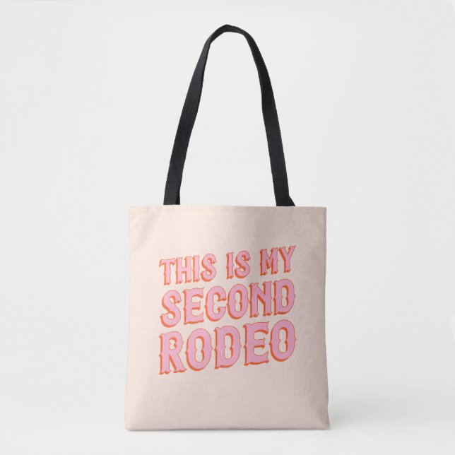 Bolsa Tote Este é o Meu Segundo Rodeio (velhas letras ocident (Frente)