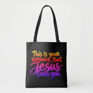 Bolsa Tote Este é o seu lembrete de que Jesus te ama