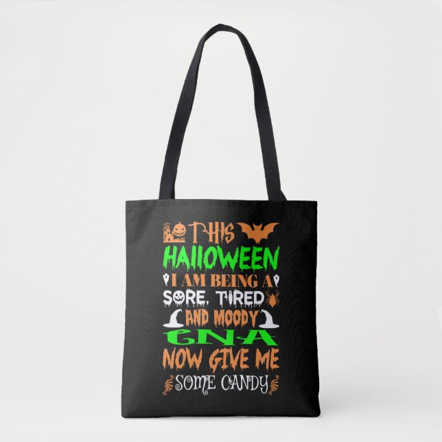 Bolsa Tote Este Halloween Candy Moody Cna (Frente)