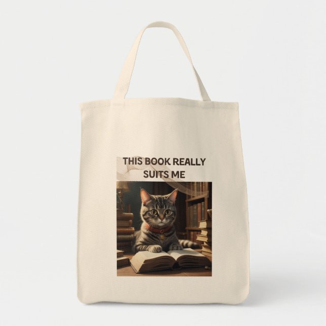 Bolsa Tote Este Livro Me Dá Mesmo Um Gato Engraçado (Frente)