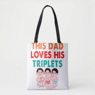 Bolsa Tote Este Pai Ama Seus Trigêmeos