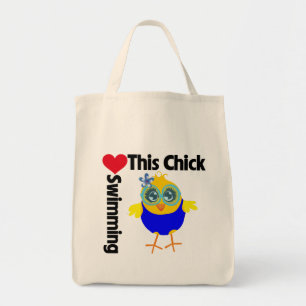Bolsa Tote Este pintinho ama nadar