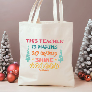 Bolsa Tote Este professor personalizou o Natal