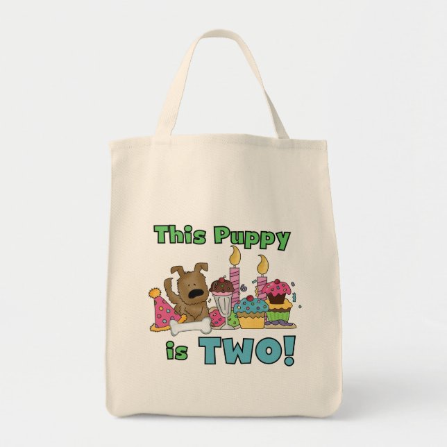 Bolsa Tote Este Puppy é dois Camisetas e presentes (Frente)