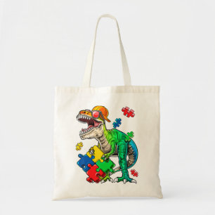 Bolsa Tote Este topo da conscientização do autismo dos dino