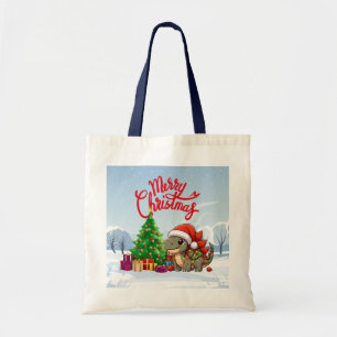Bolsa Tote Estegossauro de Natal de bebê bonito/caprichoso