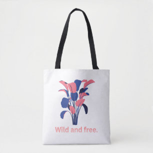 Bolsa Tote Estética Botânica 'Selvagem e Livre'