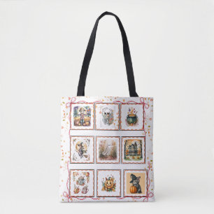 Bolsa Tote Estética Caprichosa de Halloween Retro, Halloween,