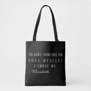 Bolsa Tote Estética com Citação Personalizada de A