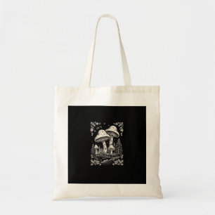 Bolsa Tote Estética Cottagecore Cogumelo Goblincore Micologia