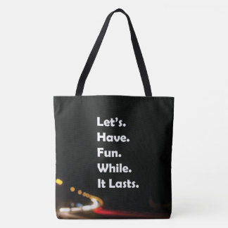 Bolsa Tote Estética da Cidade Preta Citação