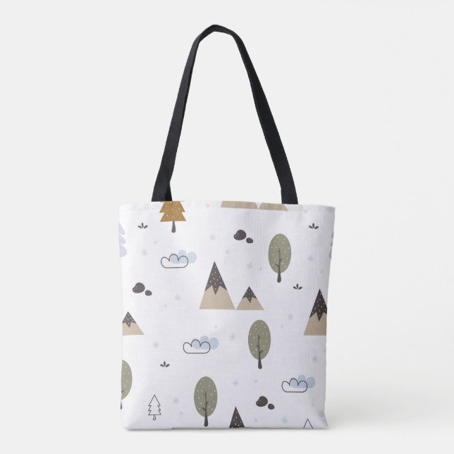 Bolsa Tote Estética da Floresta Escandinava (Verso)