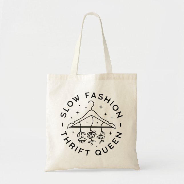 Bolsa Tote Estética da rainha da moda lenta (Frente)