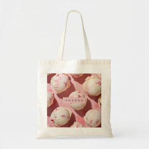 Bolsa Tote Estética Personalizada de Redemoinho de Creme de M