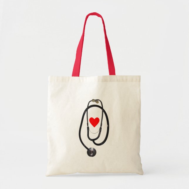 Bolsa Tote Estetoscópio e Coração (Frente)