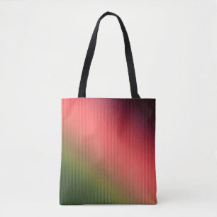 Bolsa Tote Esticado, vermelho, verde, gradiente