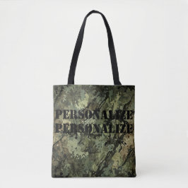 Bolsa Tote Estilo Armado Militar Caça Camouflage Preto