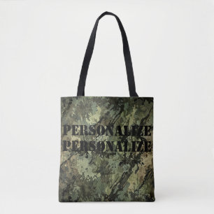 Bolsa Tote Estilo Armado Militar Caça Camouflage Preto