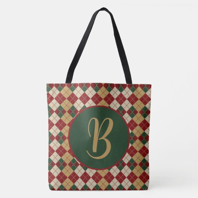 Bolsa Tote Estilo clássico, estilo Natal/Inverno (Frente)