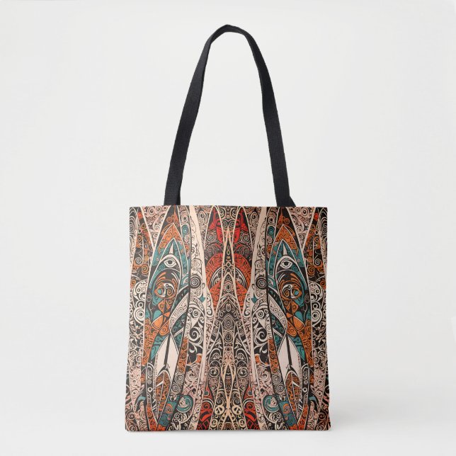 Bolsa Tote Estilo da Ilha "surfboards" (Frente)