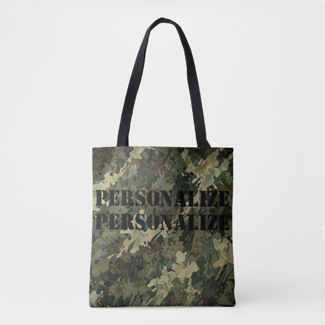 Bolsa Tote Estilo das Forças Armadas Militares Camufla Caça N (Frente)