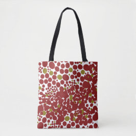 Bolsa Tote Estilo de Abstrato de pontos vermelhos divertidos