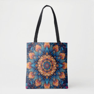 Bolsa Tote Estilo de Arte Digital Flor de Mandala-23907