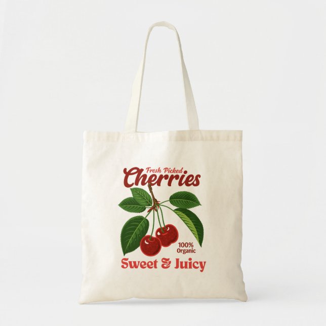 Bolsa Tote Estilo de Arte Gráfica Comercial da Fruta das Cere (Frente)