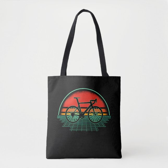 Bolsa Tote Estilo de Bicicleta Vaporwave Retro Bicycle 80s (Frente)