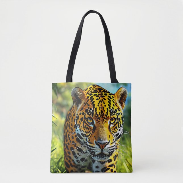Bolsa Tote 🌸 Estilo de Casa Selvagem Neon Safari Energia Leo (Frente)