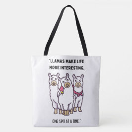 BOLSA TOTE ESTILO DE CITAÇÃO LLAMA