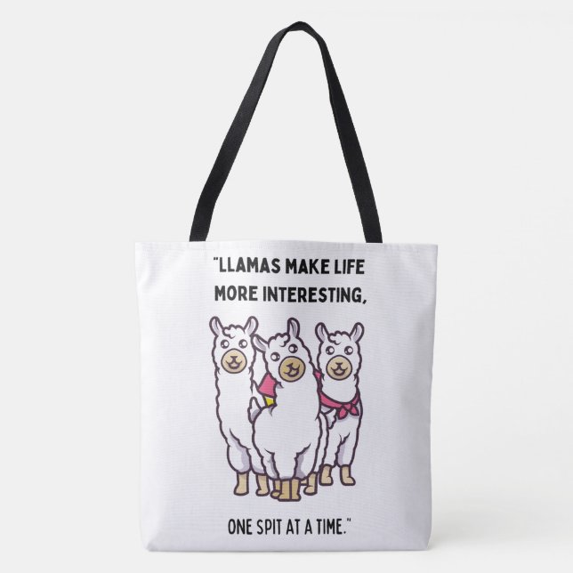 BOLSA TOTE ESTILO DE CITAÇÃO LLAMA (Frente)