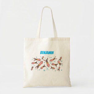 Bolsa Tote Estilo de desenho animado de lula rosa