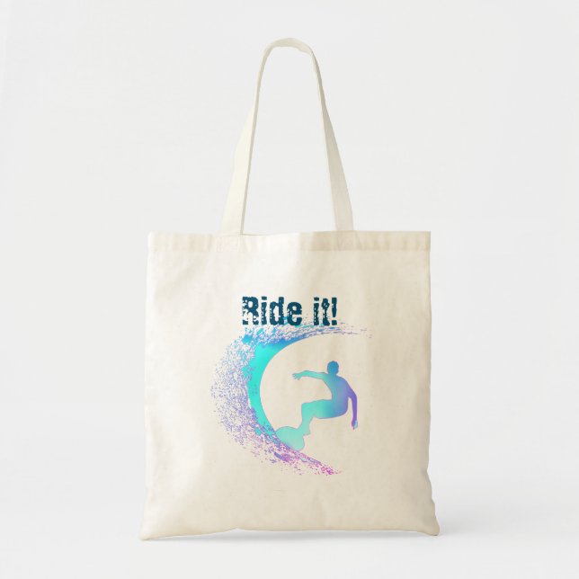 Bolsa Tote Estilo de Grafite de Surfer (Frente)