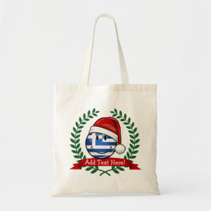 Bolsa Tote Estilo de Natal Bandeira Grega