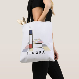 Bolsa Tote Estilo de Neoplasticismo Encantador Monograma. Let