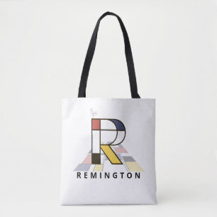 Bolsa Tote Estilo de Neoplasticismo Encantador Monograma. Let