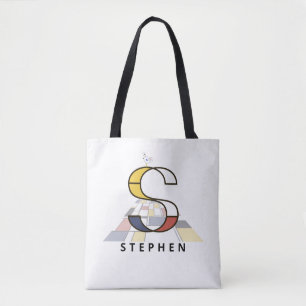 Bolsa Tote Estilo de Neoplasticismo Encantador Monograma. Let