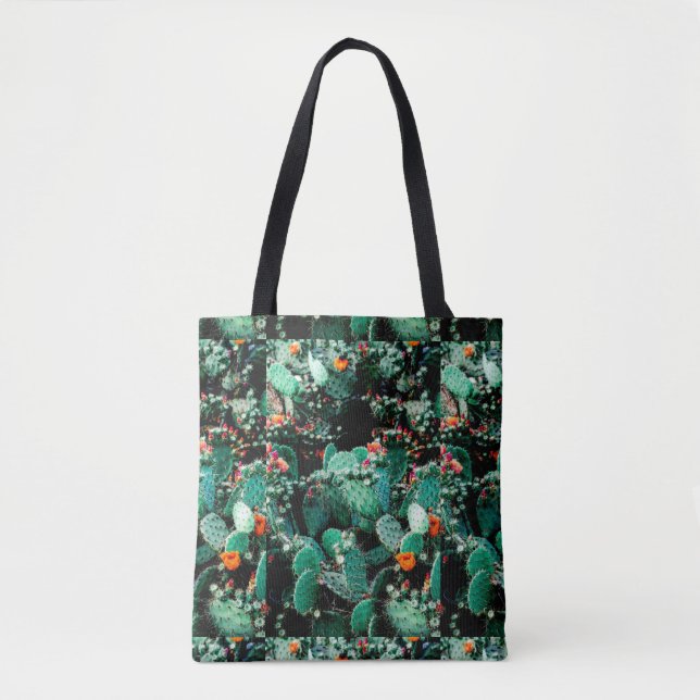 Bolsa Tote Estilo de Patchwork Cactus Tot Bag (Frente)