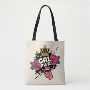 Bolsa Tote Estilo de Tatuagem de Energia Menina