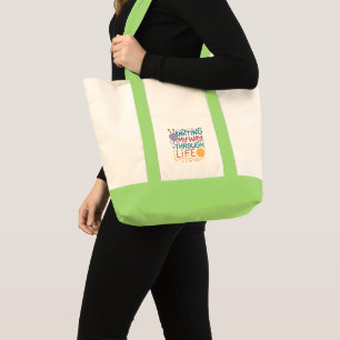 Bolsa Tote Estilo de vida de tricô criativo feito para hobby