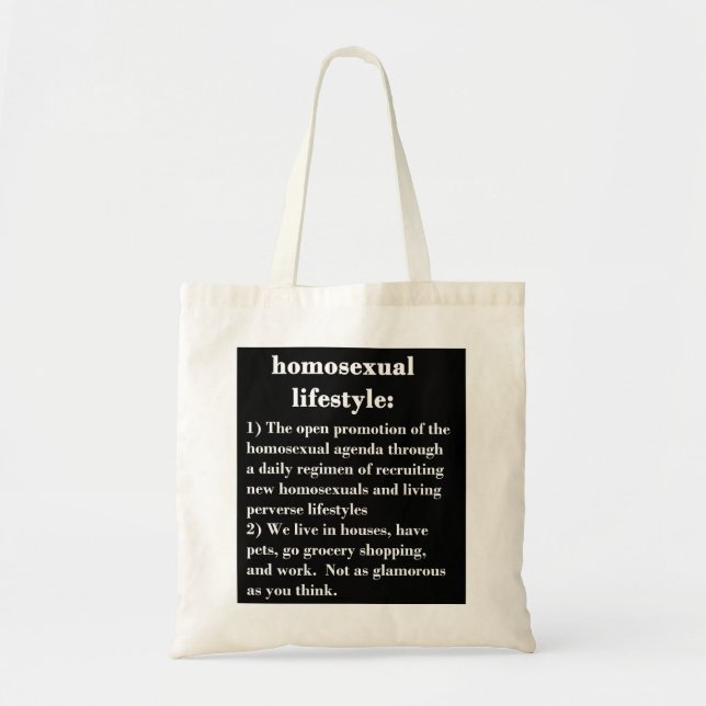 Bolsa Tote Estilo de vida homossexual (Frente)